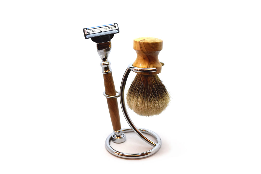 Olivetta Wooden Shaving Set
